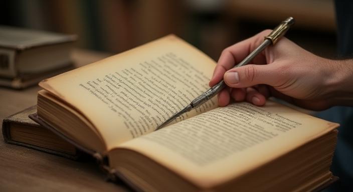 Hands demonstrating book preservation