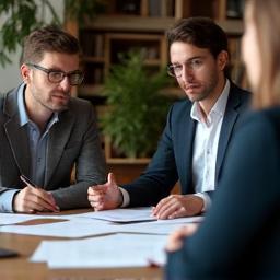Consultant with author