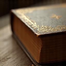 Antique book close-up