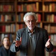 Antonio Russo addressing a book club meeting